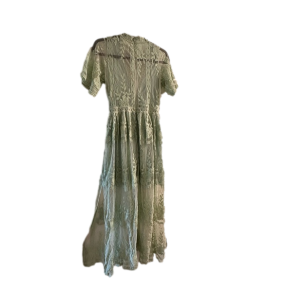 Sea Foam Green Mesh Deep V Dress Brand New Size S - Picture 3 of 5